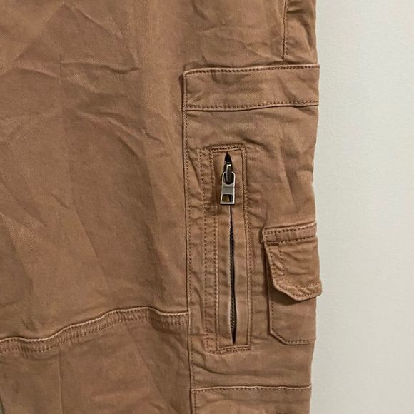 7 For All Mankind Sz 29 Cropped Maggee Pant Jean Ginger AN6221981 Toffee - Picture 6 of 9